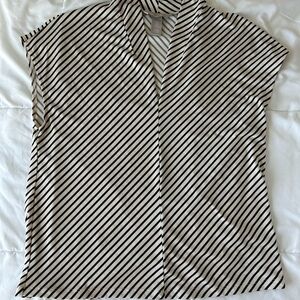 H&M Black and White Striped Blouse